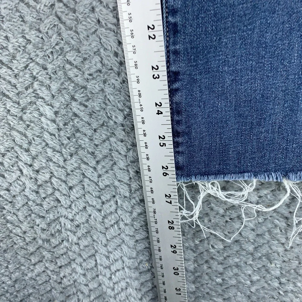 Lucky Brand Sweet Straight Jeans Womens 8/29 Blue Denim Mid Rise Crop Raw Hem